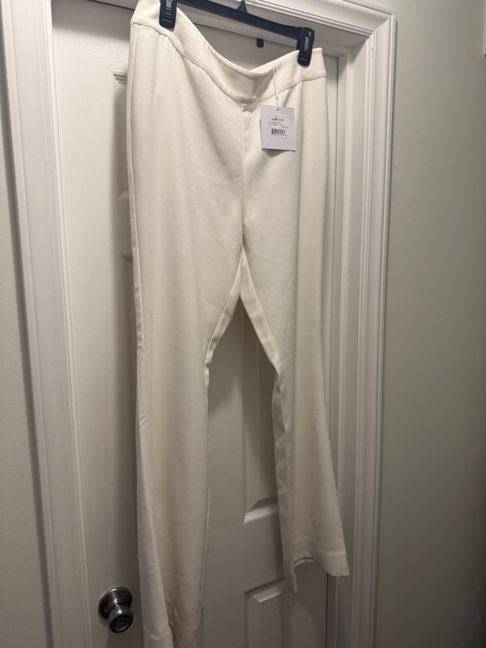 Marie Oliver Mia Pant, Cream High-Waist Straight Leg Pants